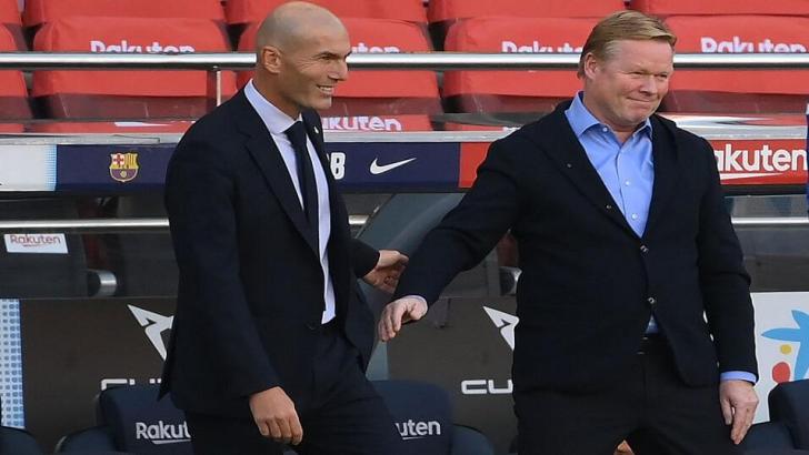 Real Madrid and Barcelona Managers - Zinedine Zidane and Ronald Koeman